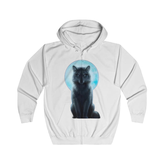 Wolf - e Unisex Full Zip Hoodie