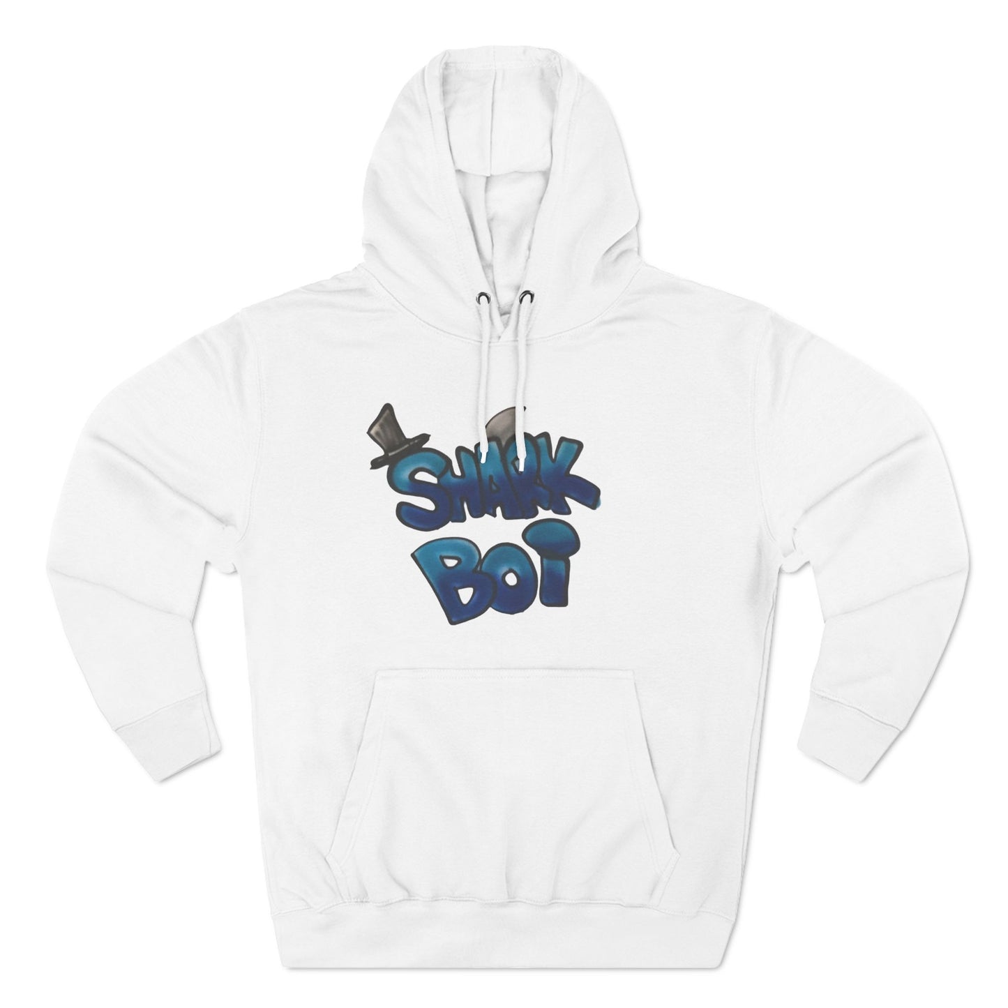 Sharkboi graffiti chunk Three-Panel Fleece Hoodie